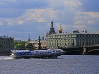 Peterhof Fountain Park by hydrofoil